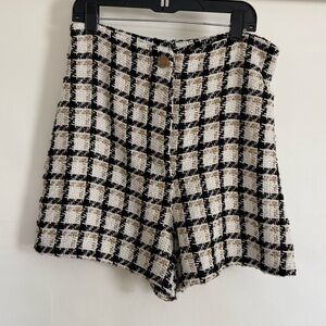SAIPH High Waist Tweed Shorts